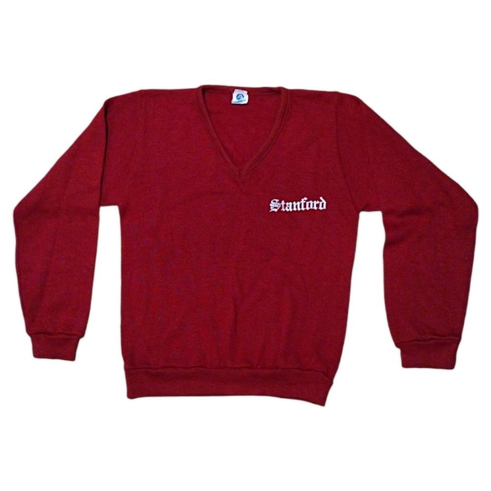 Vintage 'Artex' Stanford University Sweater, Size Small, Burgundy